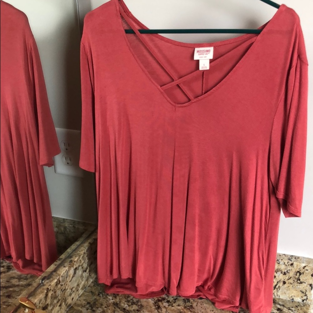 X-Cut Dark Pink Flowy Top